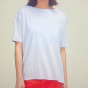 Lululemon Back In Action Short Sleeve Tshirt -size 8 color Blue Linen